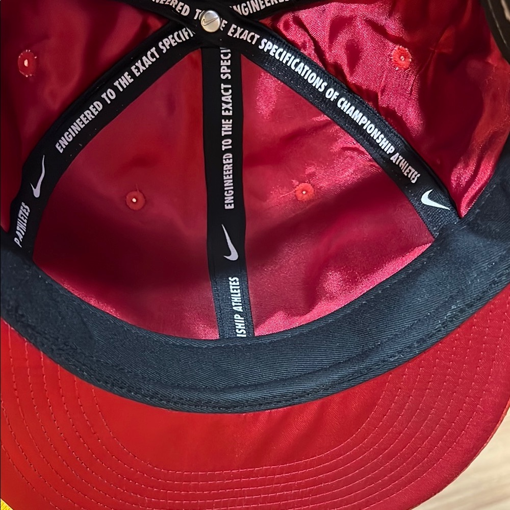 Rare Nike Kobe Red Hat Python Leather Adjustable … - image 3